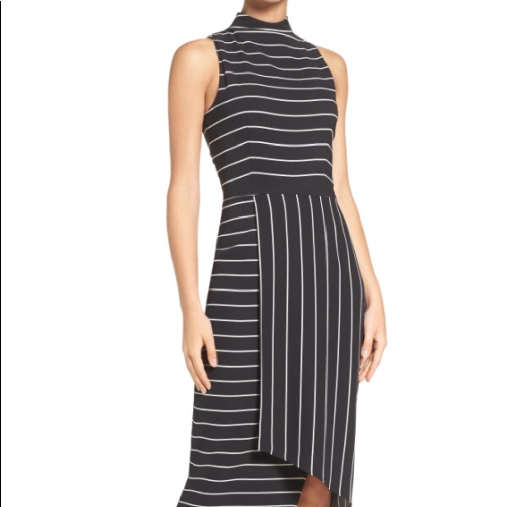 NWT-Cooper St. Black and White Stripe Dress - Picture 2 of 4
